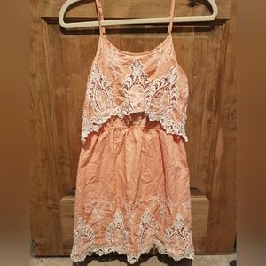 Peach Western Dress